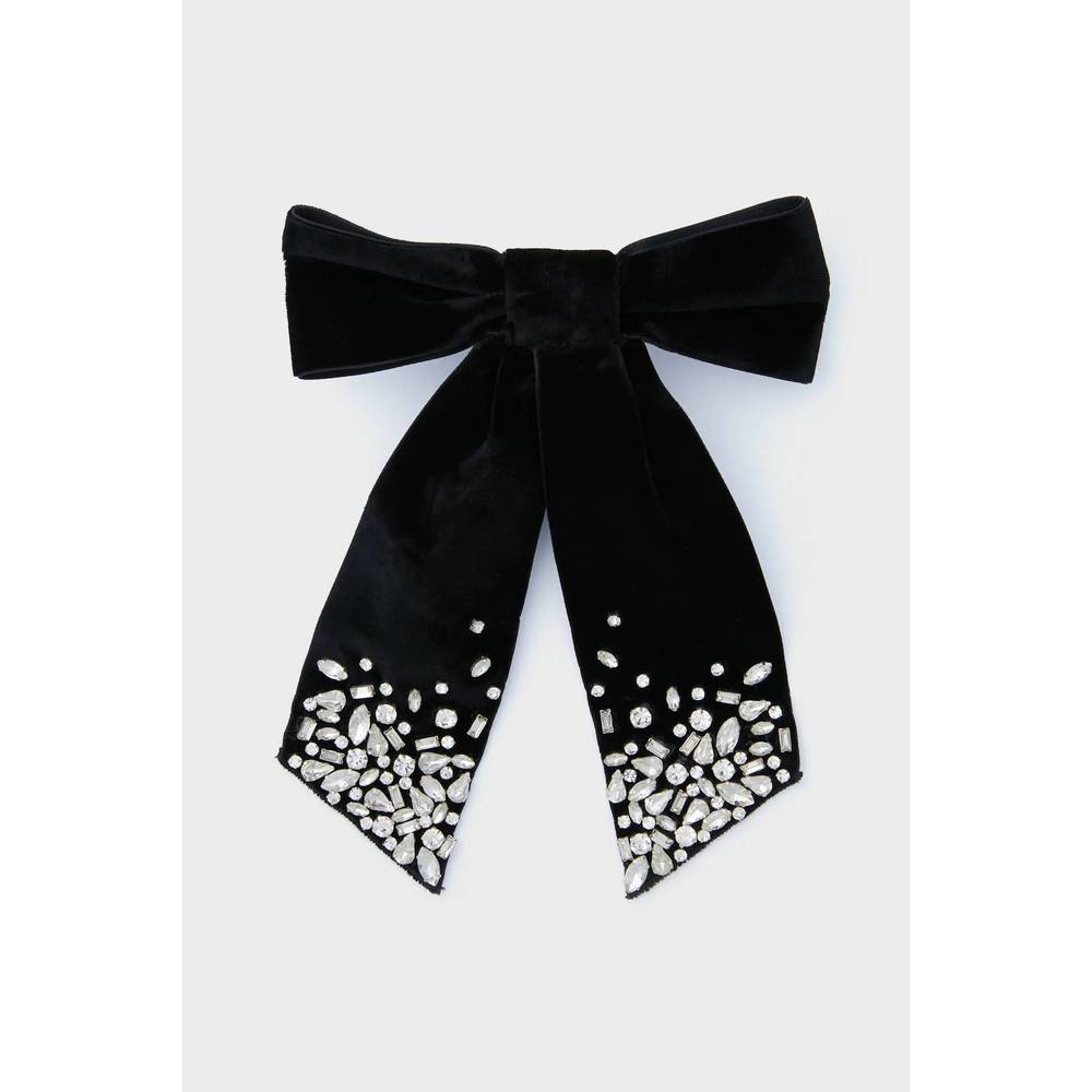 NEW MIGNONNE GAVIGAN matilee velvet bow in black